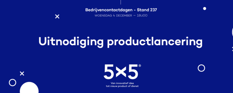 Uitnodiging 5x5 2019 innovatietraject productlancering