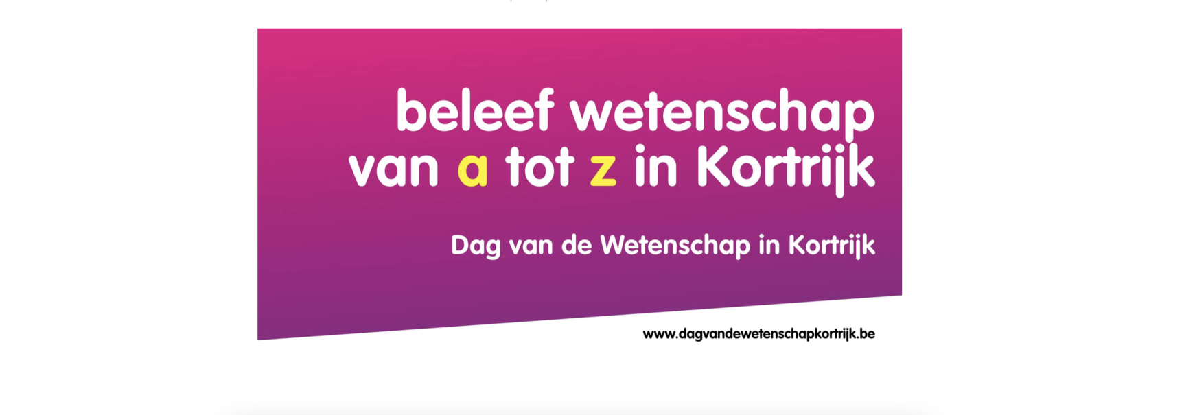 Dag van de Wetenschap Kortrijk