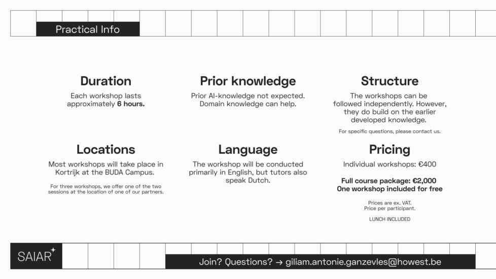 Devine SAIAR AI Workshops Offer 2